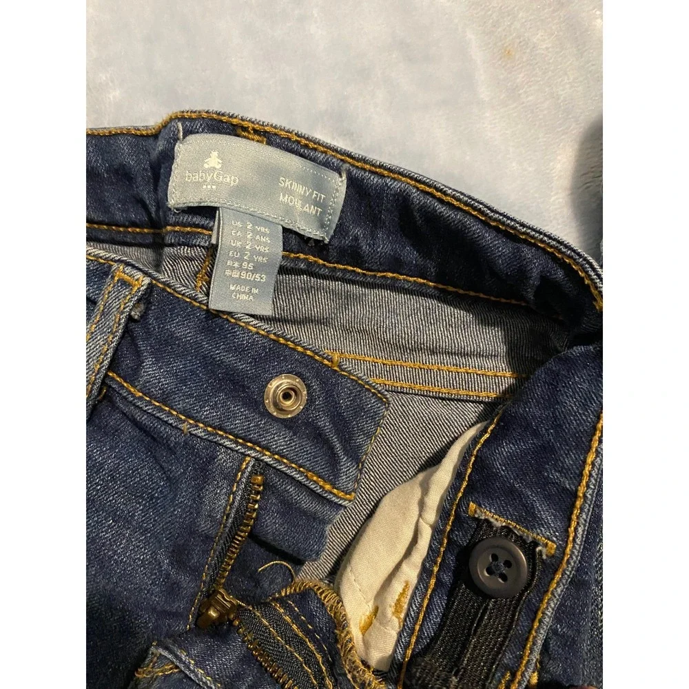 Baby Gap Toddler Jeans Lot 2T 18-24M Skinny Straight Blue Denim Distressed Kids